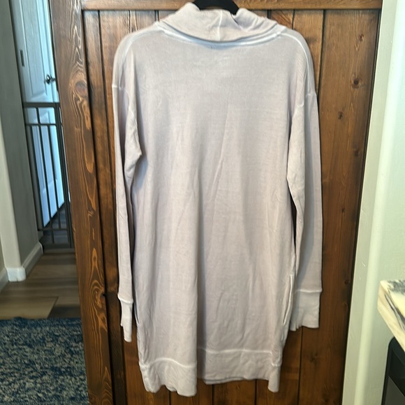Athleta Eco Wash Cowl Neck Sweatshirt Dress M - Picture 4 of 11